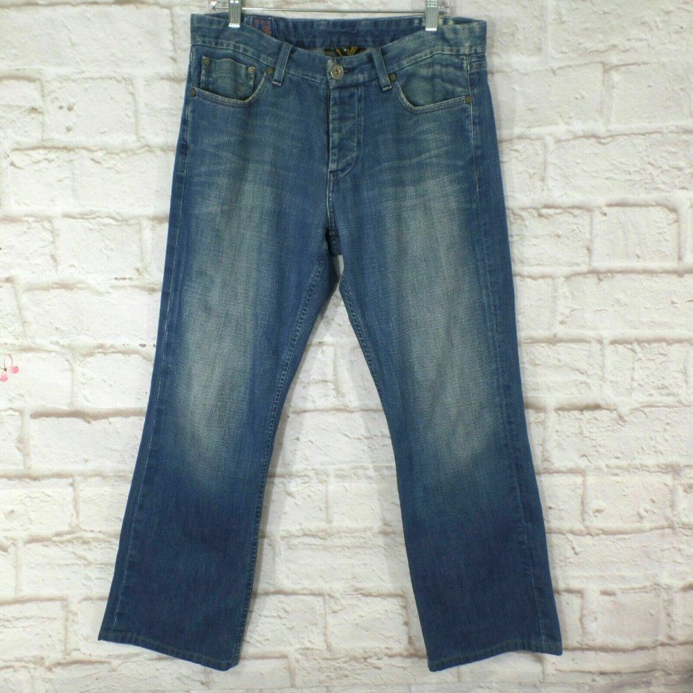 Lucky Brand Empire Slim Flap Pocket Jeans Button Fly Mens Size 33 x 31